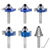 SICWOOD 5PCS Rabbeting Router Bit Set 1/4 Inch Shank, 1-1/4"