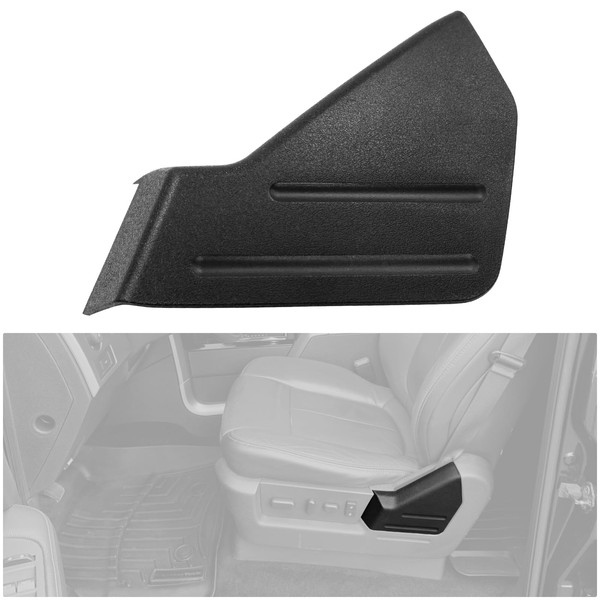 F150 Seat Trim Left Driver Cover Panel Replacement for 2009-2014 Ford F-150 and 9L3Z-1661693-CA Black