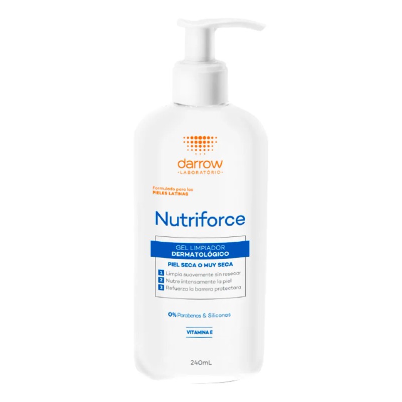 Gel Limpiador Dermatológico Darrow Nutriforce, De 240ml