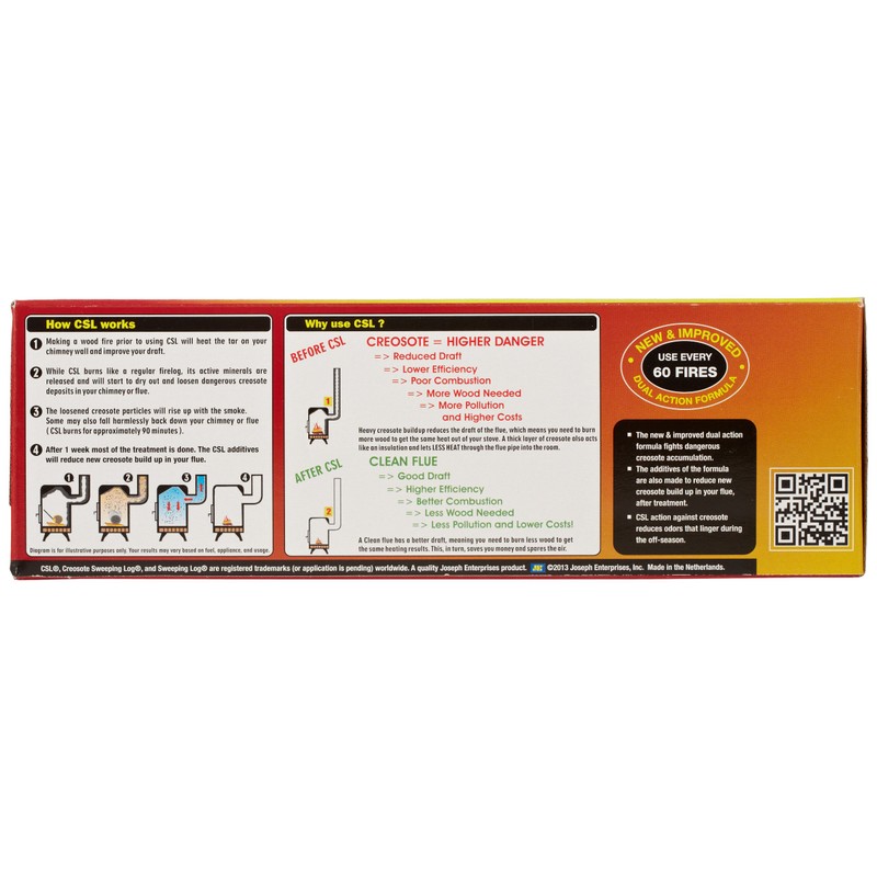 Creosote Sweeping Log for Fireplaces