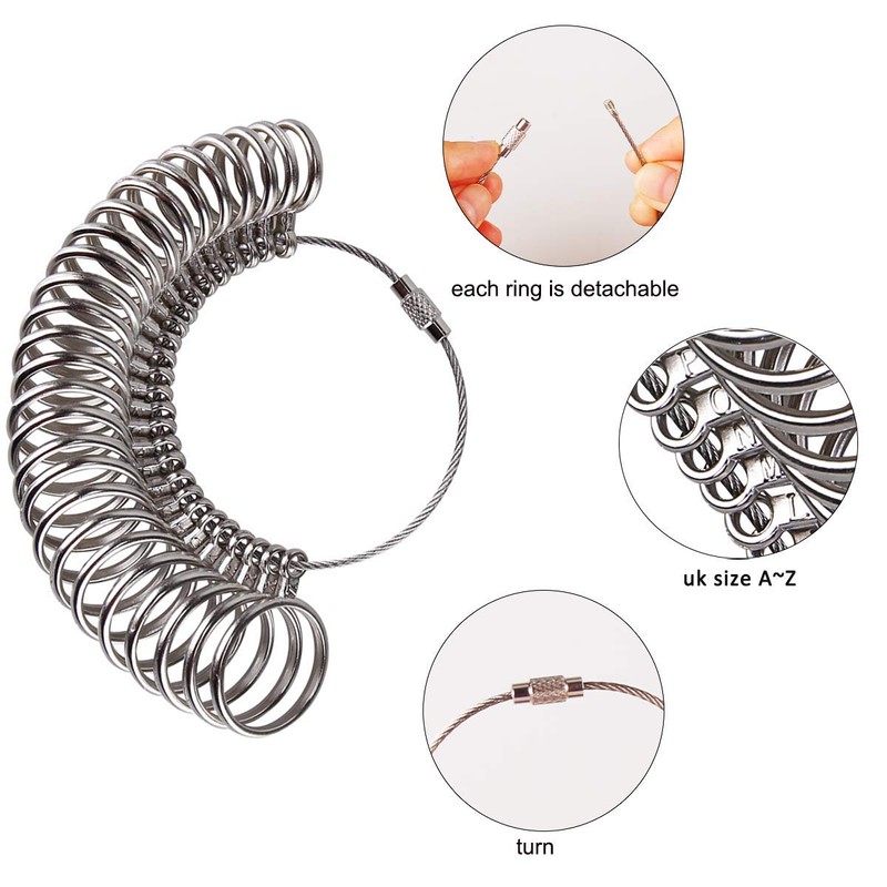 Meowoo Ring Sizer UK Measurement Scales Kit Tools for Measuring