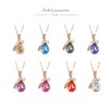 Josepha Cherie Women's Teardrop Necklace, Pink Gold x, purple (amethyst)