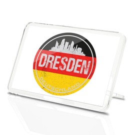 Classic Rectangle Magnet with Stand - Dresden Germany Flag Fun German Travel - Fridge Locker Office Whiteboard Toolbox #58956
