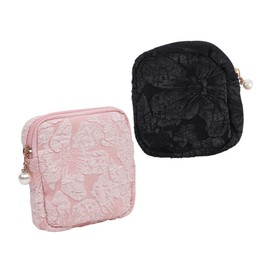 Beavorty 2pcs Sanitary Napkin Storage Bag Women Toiletry Bag Period Pouches for Travel Compact Period Container
