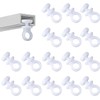 DWUENT Plastic Curtain Hooks, White Curtain Hooks, Curtains Hooks 22mm,