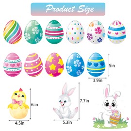 FRIDAY NIGHT 30pcs Easter Hanging Swirl Decorations Cute Bunny Eggs Party Decor for Kids School Office Indoor Easter Party Supplies Gifts, Hanging Spring Decorations for Home