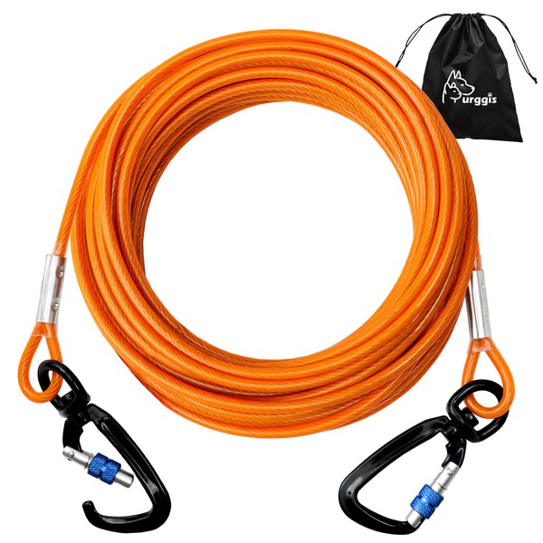 Dog Tie Out Cable 10FT - Heavy Duty Dog Lead
