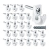 WeiLaiKeQi 24Pcs Wire Shelf Loop Clips White Down Wall Clip