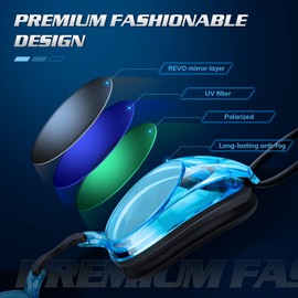 Portzon dynamics Swim Goggles, Anti Fog Clear No Leaking Swimming Goggles for Adult Men Women