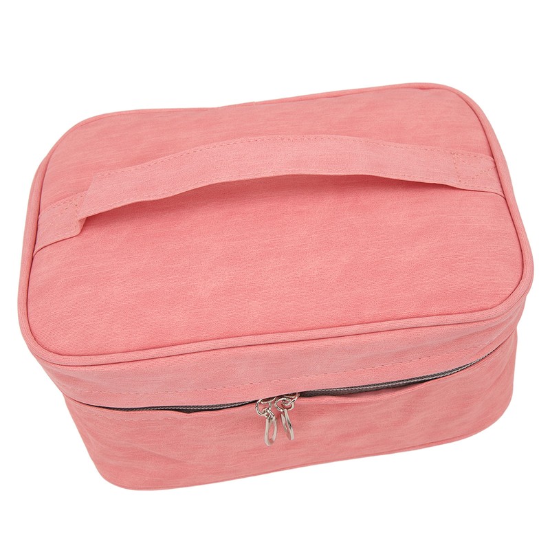 PU Leather Portable Makeup Bag Travel Handheld Detachable Waterproof Toiletry