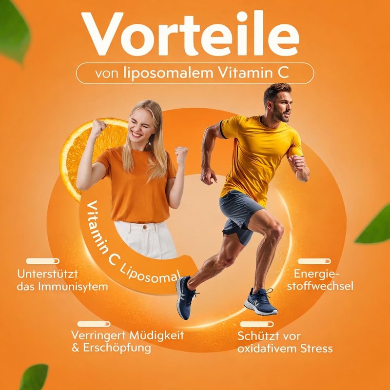 Liposomal Vitamin C 1000 mg, 180 Vegan Capsules with Sunflower