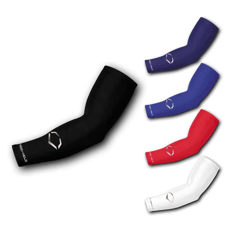 EvoShield Adult Solid Compression Arm Sleeve - Team White, Large/X-Large
