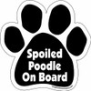 Imagine This Paw Car Magnet, Spoiled Poodle on Board, 5-1/2-Inch