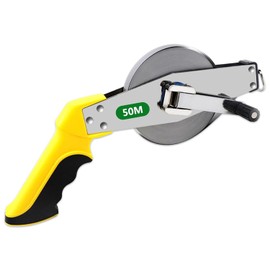 Open Roll Tape Measure High Precision 165 Feet / 50 m Long Tape Measure with 1/2 Inch Inch Metric Scale for Engineers Outdoor Sports Fields Impact Resistant