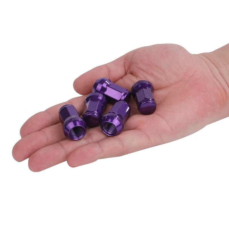 [Partools] Lock Nuts Purple Car Tire Wheel Nuts M12 Short