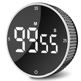 Digital Kitchen Timer, Magnetic Egg Timer, Kitchen Clock, Stopwatch, Countdown Count Up, Loud Sound, Kitchen Alarm Clock with LED Display, Short Timer for Cooking, Baking, Fitness, Learning with