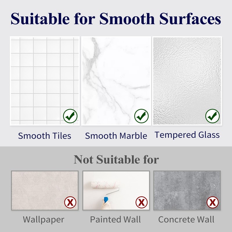 Kitsure X-Large Shower Caddy - 2 Pack Adhesive Shower Organizer,