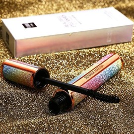 Mascara 4D Seda Fibra de pestañas rimel a Prueba de Agua Largo y Grueso Curling Rimel extensión de la pestaña del rimel TSLM2 (Color  Starry Sky...   