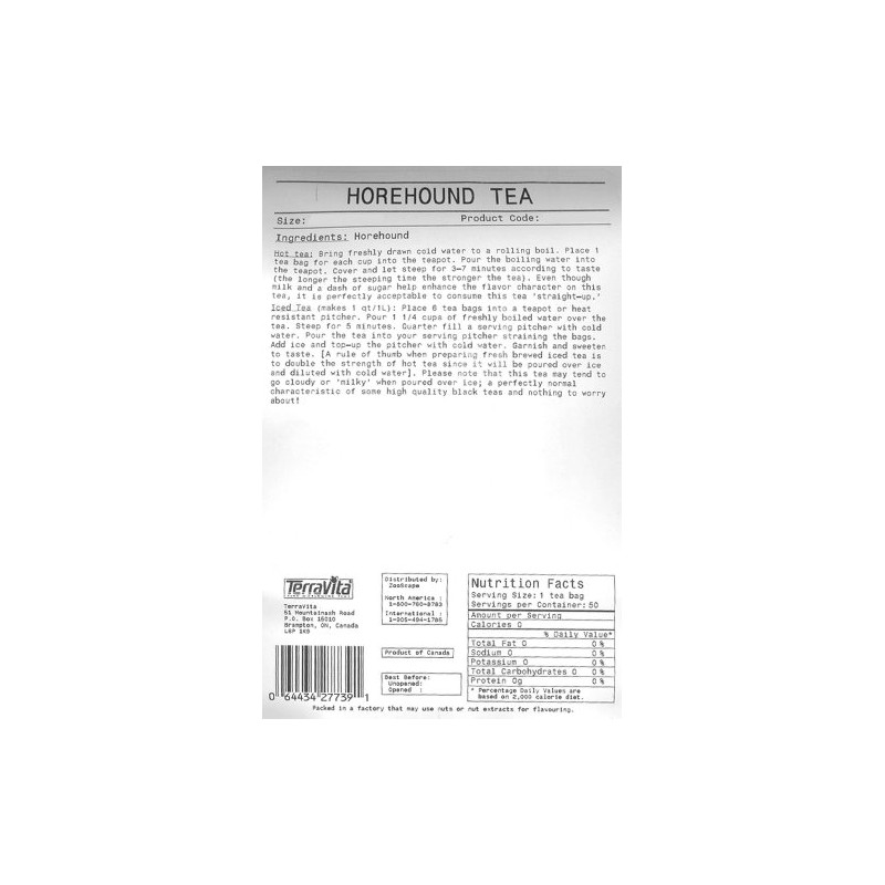 Horehound Tea (Loose) (8 oz, ZIN: 427741)