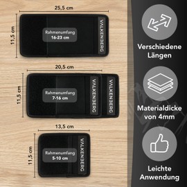 VALKENBERG Bicycle Frame Protection [Set of 4] – Frame Protection Bicycle Suitable for Any Bike – Effective Protection Against Scratches and Pressure Points – Frame Protection MTB 4 mm Thick and