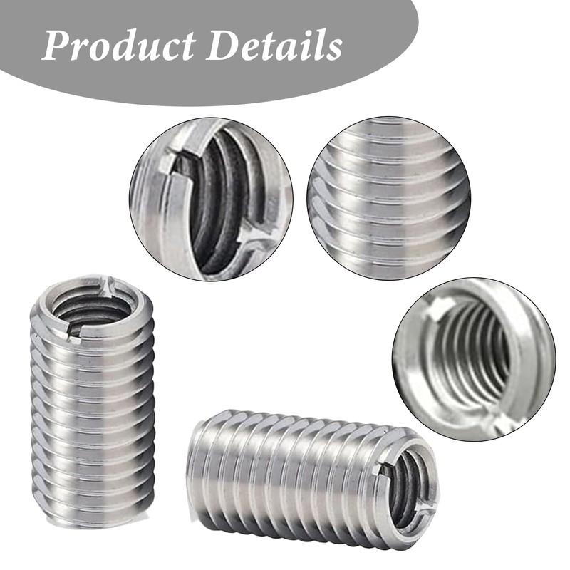 Pack of 6 Threaded Insert, Threaded Sleeve M8 to M6