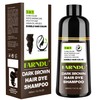 Farndu Dark Brown Hair Dye Shampoo for Women Men, 3