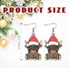 NAUZE Chrismas Cow Earrings Cute Yak Wooden Xmas Animals Drop