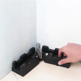 Precision Miter Angle Cutting Tool, 2 in 1 ABS Black Measuring Template Instrument Miter Boxes Miter Measuring Cutting Tool for Woodworking Home Industry