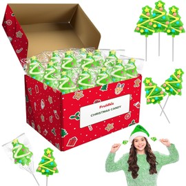 Fruidles Christmas Tree Lollipop, Candy Canes Suckers, Mixed Fruit Flavor, Individually Wrapped Lollipops (96-Pack)