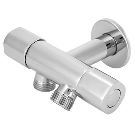 G1/2in Thread Brass 1 Inlet 2 Outlet Angle Valve ThreeWay Diverter Valve Double Handle Double Control Faucet