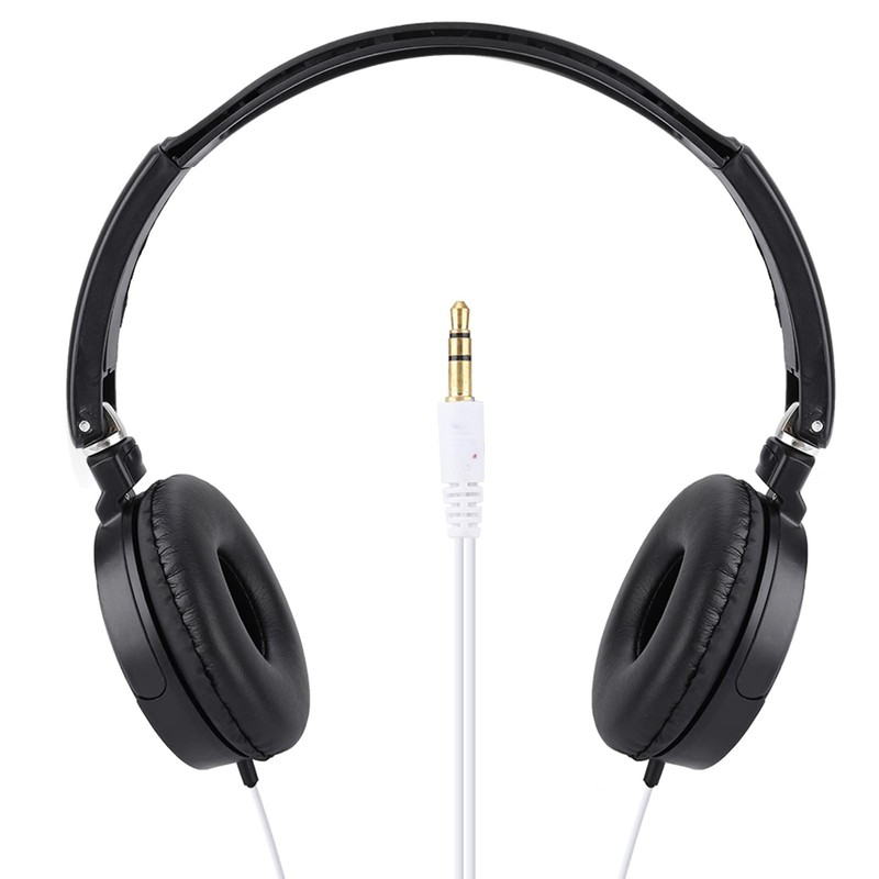 Stereo Headphones, Foldable Compact Wired Headset Stereo HiFi Music Headphones