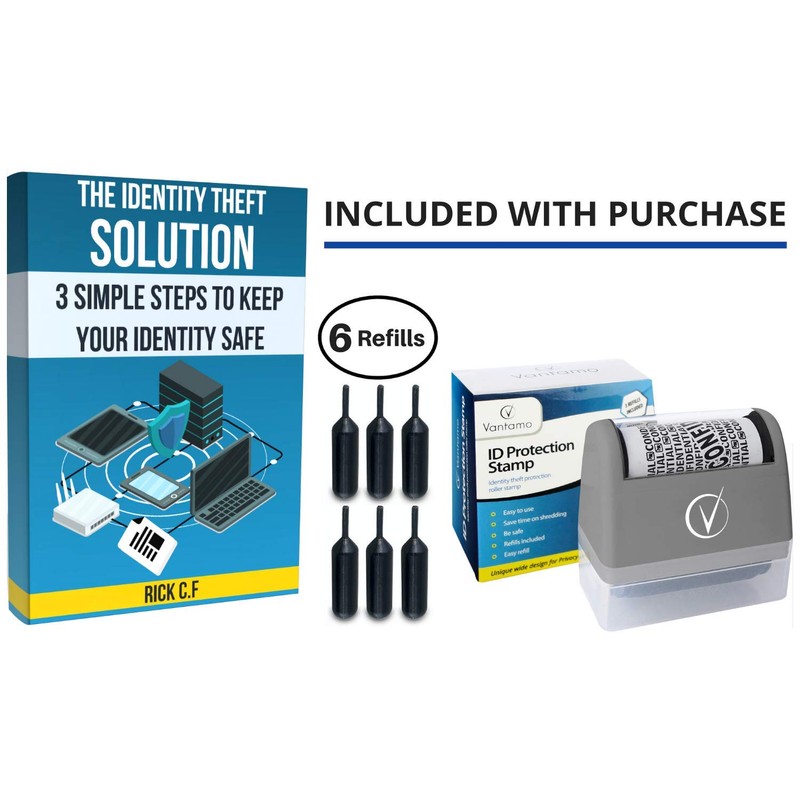 Vantamo Identity Theft Protection Roller Stamp for Hiding Sensitive Information,