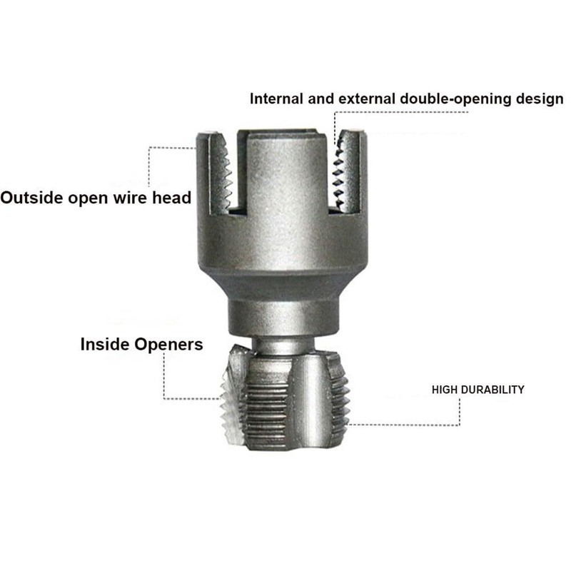 Electric Drill Compatible PVC Pipe Threader Kit, PVC Thread Maker
