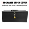 Peastorm Small Steel Metal Tool Box, Lockable Storage Box for
