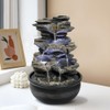 BBabe 15.7" High Rock Cascading Tabletop Fountain, Zen Meditation Indoor