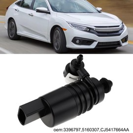 The Lord of the Tools Car Front Rear Windscreen Washer Pump 3396797 5160307 Compatible with HONDA CIVIC 2012-2017