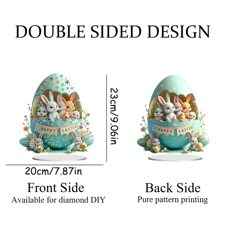 JJFox DIY Tabletop Diamond Art Painting Kit，Desktop Ornament Special Shaped