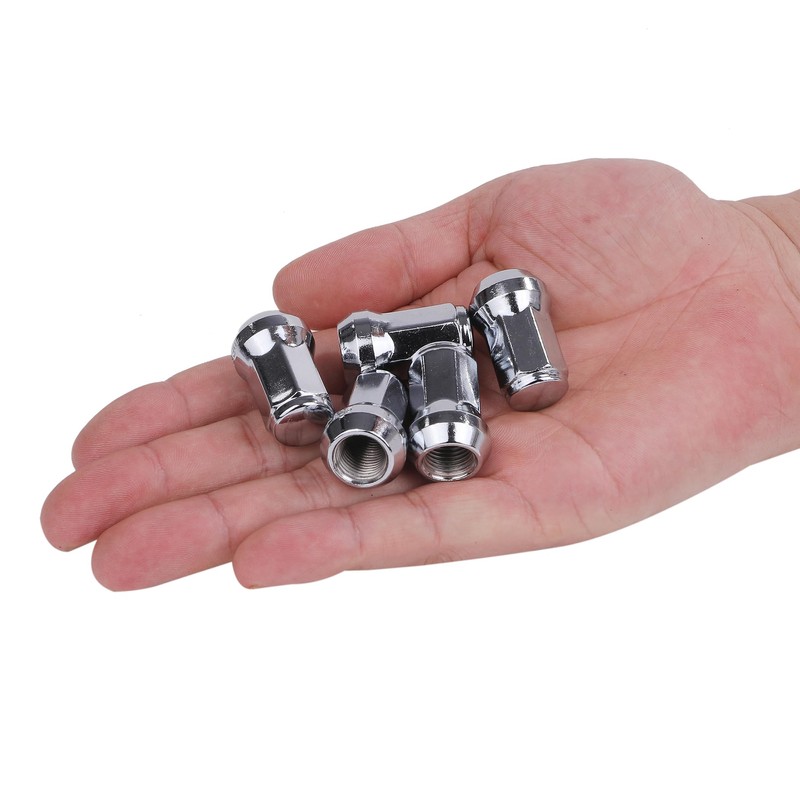 [Partools] Lock Nuts Silver Car Tire Wheel Nuts M12 Short