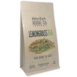 Lemongrass Tea - Pure Herbal Tea Series by Palm Beach Herbal Tea Company (30 Tea Bags) 100% Natural