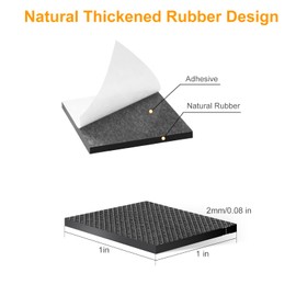 CHUNZEXI Non Slip Furniture Pads - 48 Premium Furniture Grippers Self Adhesive Rubber Furniture Feet, Anti Slide Furniture Hardwood Floor Protector for Keep Couch Stoppers (1 inch Square)