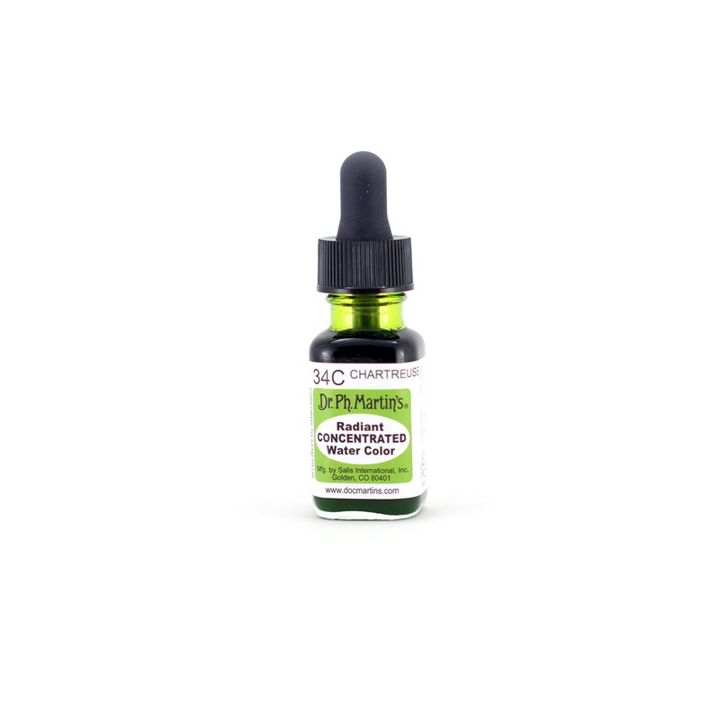 Dr. Ph. Martin's Radiant Concentrated Water Color, 0.5 oz, Chartreuse