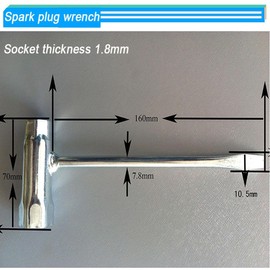 4pcs T Chainsaw Wrench, 13 mm x 19 mm T-Wrench, T Shape Replace Combination Screwdriver and Wrench, Hexagon Angle Wrench, T Bar Hex Socket Wrench, Chainsaw Adjustment Tool, Spark Plug Wrench