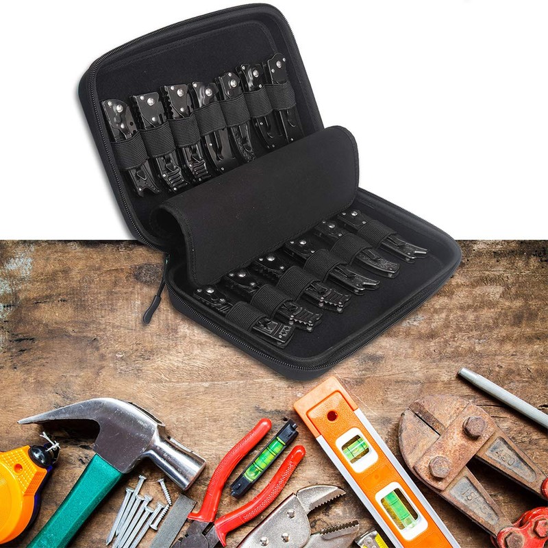 Pocket Knife Display Case with 14 Slots, Knife Case, Folding