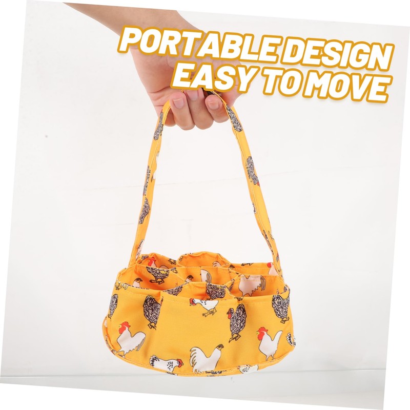 BIUDECO Canvas Egg Collection Basket Pouches Countertop Egg Holder Farmhouse