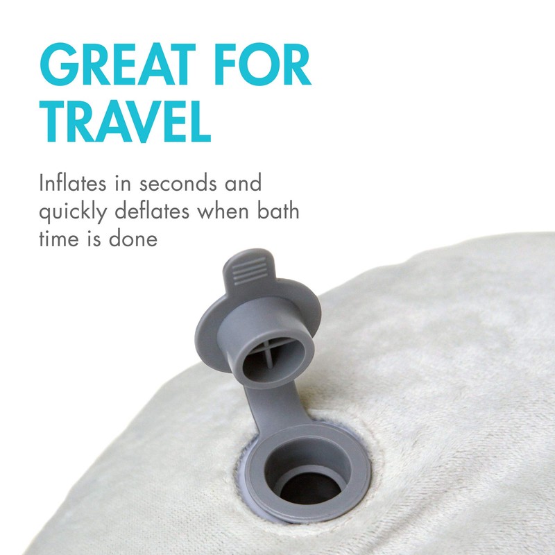 Boon Puff+ Inflatable Baby Bather - Infant Bathtub Includes Microfleece