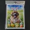 Caroline's Treasures Leonberger Easter Egg Hunt Greeting Cards Pack of