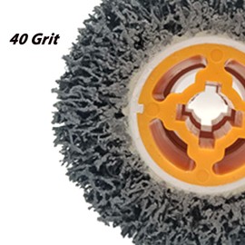 2 PCS Surface Conditioning Drum, 40 Grit Burnishing Wheel, 4.5" Abrasive Drum Cleaner, Abrasive Drawing Wheel Drum for Surface Treatment, Rough Grinding Machining