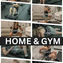 Thrust Belt for Dumbbells, Kettlebells, & Plates - Booty Belt with Slip Resistant Padding for  Protection - Ideal for Weight Lifting, Gym Exercises, Home Workouts - Glute Trainer Equipment