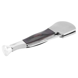 Wood Pipe 2Pcs Stainless Steel Pipe Tool 3 in 1 Folding Pocket Blade Multi Function Pipe Tamper Tool for Clean Pipe (Black Wood)