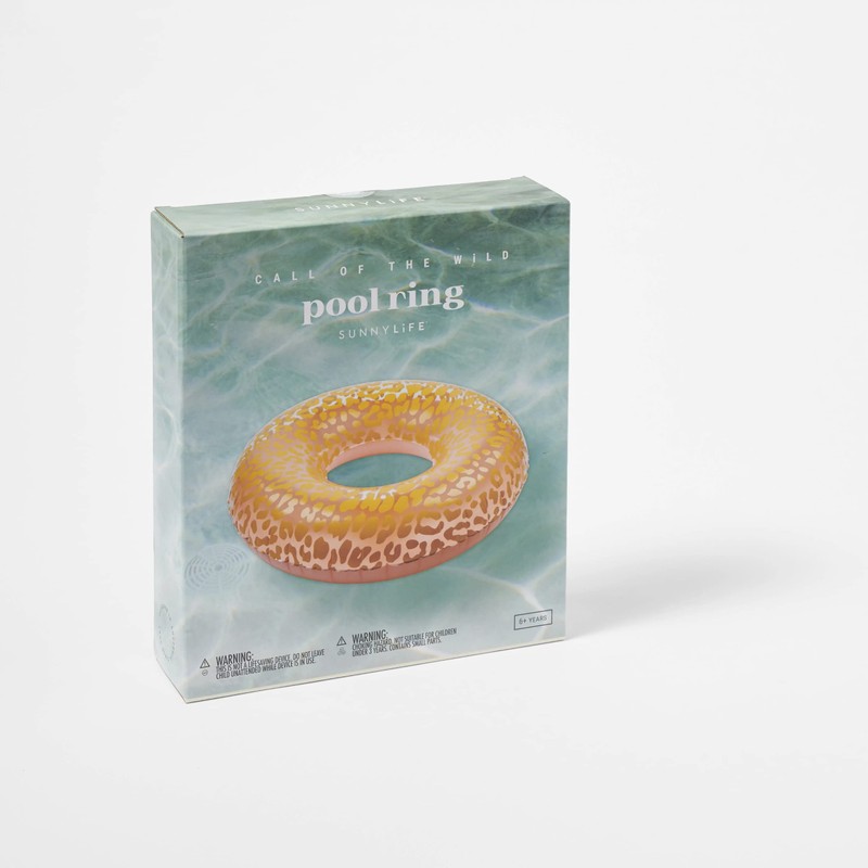 Swim Ring Animal Print Pink